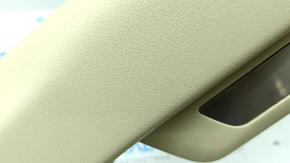 Накладка порога передняя правая Lexus RX350 RX450h 10-15 бежевая, с хромированной накладкой, царапины, тычка