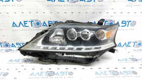 Ansamblu far stânga față pentru Lexus RX450h 13-15, restul LED + halogen, polișat, tip pânză de păianjen