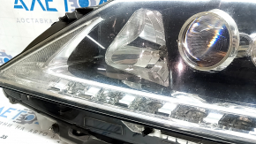 Фара передняя левая в сборе Lexus RX450h 13-15 рест LED + галоген, 3 линзы, под полировку, паутинка