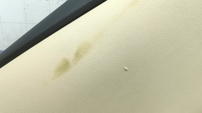 Panou ușă spate stânga pentru Lexus RX350 RX450h 10-12, bej cu maro, cu inserție din piele bej, cotieră din piele, fără sonerie, cu mâner, rupturi, zgârieturi, curățabil chimic