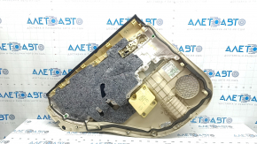 Panou ușă spate dreapta pentru Lexus RX350 RX450h 13-15 bej și maro, cu inserție din piele bej, cotieră din piele, fără tweeter, cu mâner, rupturi, zgârieturi