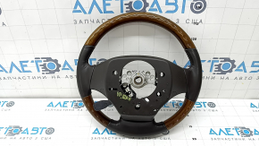 Руль голый Lexus RX350 RX450h 13-15 рест кожа коричневая с деревом, без кнопок, царапины, отклеилась кожа