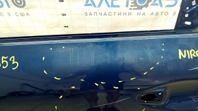 Ușă spate stânga albastră C3U pentru Kia Niro 17-22 cu ornament superior cromat, îndoită, cute, zgârieturi
