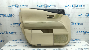 Panou ușă stânga față pentru Lexus RX350 RX450h 13-15, bej cu inserție din piele bej, cotieră din piele bej, cu mâner, fără scârțâitor, necesită curățare, zgârieturi, rupturi, îndoit