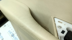 Panou ușă stânga față pentru Lexus RX350 RX450h 13-15, bej cu inserție din piele bej, cotieră din piele bej, cu mâner, fără scârțâitor, necesită curățare, zgârieturi, rupturi, îndoit