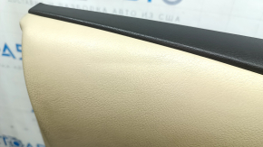 Panou ușă stânga față pentru Lexus RX350 RX450h 13-15, bej cu inserție din piele bej, cotieră din piele bej, cu mâner, fără scârțâitor, necesită curățare, zgârieturi, rupturi, îndoit