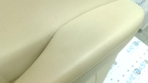 Panou ușă dreapta față pentru Lexus RX350 RX450h 13-15 bej cu inserție din piele bej, cotieră din piele bej, cu mâner, fără tweeter, zgârieturi
