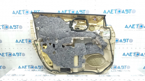 Panou ușă dreapta față pentru Lexus RX350 RX450h 13-15 bej cu inserție din piele bej, cotieră din piele bej, cu mâner, fără tweeter, zgârieturi
