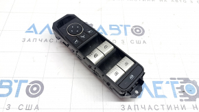 Comandă ridicare geam stânga față Mitsubishi Outlander 22-26 pentru oglinzi rabatabile automat, argintiu, buton uzat