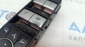 Comandă ridicare geam stânga față Mitsubishi Outlander 22-26 pentru oglinzi rabatabile automat, argintiu, buton uzat