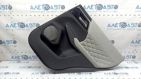 Panou ușă spate dreapta Mitsubishi Outlander 22-23, negru cu piele gri, cu cotieră din piele gri, cu mâner, zgârieturi, curățabil chimic