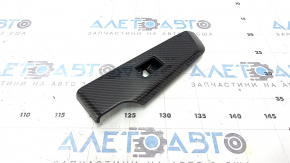 Ornamente pentru controlul geamului spate stânga din fibră de carbon pentru Mitsubishi Outlander 22-26, zgârieturi