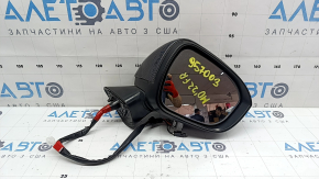 Зеркало боковое правое в сборе Mitsubishi Outlander 22-26 13+2 пинов, поворотник, подогрев, автоскладывание, BSM, камера, серебро, с накладкой под карбон