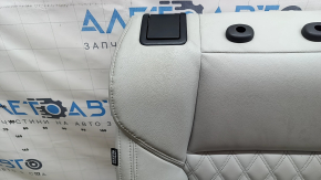 Спинка заднего ряда сидений 2 ряд правая Mitsubishi Outlander 22-26 с airbag, кожа серая, с подогревом, с каркасом, под химчистку