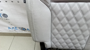 Спинка заднего ряда сидений 2 ряд правая Mitsubishi Outlander 22-26 с airbag, кожа серая, с подогревом, с каркасом, под химчистку