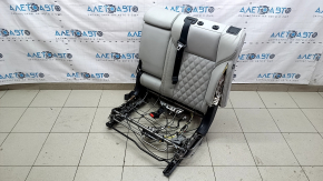 Scaune spate, rândul 2, stânga, Mitsubishi Outlander 2022-2026, fără airbag-uri, piele gri, încălzită, șifonată, necesită curățare