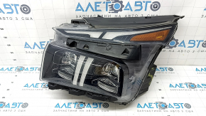 Ansamblu far față stânga full LED pentru Hyundai Santa FE 21-23, cu suporturi, ornamente și bare de protecție
