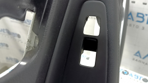 Panou ornamental ușă, spate stânga, Hyundai Santa FE 21-23, negru, sub cortină, Harman Kardon, cu încălzitor, inserție și cotieră, piele neagră, necesită curățare, zgârieturi