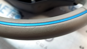 Руль голый BMW i3 14-21 кожа серая, царапины, трещина, под чистку