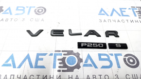 Эмблема надпись VELAR P250 S двери багажника Land Rover Range Rover Velar 18-20 графит, надломы