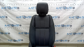 Пассажирское сиденье Land Rover Range Rover Velar 18-23 с airbag, электрическое, подогрев, комбинированная кожа черная с перфорацией, белая строчка, с подголовником