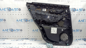 Ornamente ușă spate dreapta Land Rover Range Rover Velar 18-23 piele neagră, cotiera piele neagră, inserție piele neagră, cotiera piele neagră, ornament gri, cu iluminare din spate, cu mâner, zgârieturi