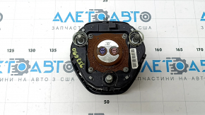 Подушка безопасности airbag в руль водительская Hyundai Santa FE 19-23 черная, ржавый пиропатрон