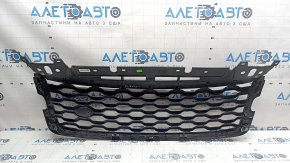 Решетка радиатора grill Land Rover Range Rover Velar 18-20  тип 1, с эмблемой, черный глянец, графит молдинги