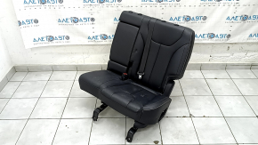 Scaune spate, rândul 2, stânga, Hyundai Santa FE 21-23, piele neagră, încălzite, rabatabile electric