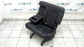 Scaune spate, rândul 2, stânga, Hyundai Santa FE 21-23, piele neagră, încălzite, rabatabile electric