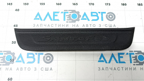Ornamente prag exterior spate stânga pentru Hyundai Santa FE 19-23, negru, zgârieturi