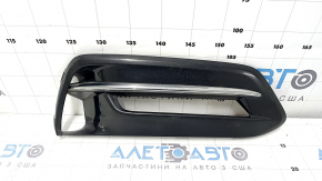 Grilă bara dreapta pentru un Honda Accord hibrid 2018-20, cu proiectoare de ceață, negru lucios, cromat și ciobituri