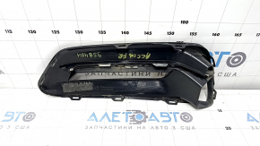 Решетка бампера правая Honda Accord 18-20 hybrid, под птф, черный глянец, хром, сколы