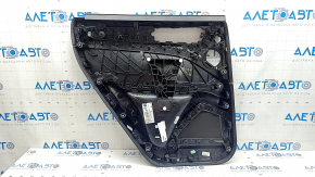 Panou decorativ ușă, spate dreapta, Porsche Cayenne 19-23 Bose, imitație de piele, negru, fără perdea, cu grilă difuzor, ruptă