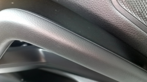 Ornamente ușă, spate stânga, Porsche Cayenne 19-23 Bose, imitație de piele neagră, fără perdea, cotieră, piele neagră, zgârieturi, ruptură