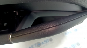 Ornamente ușă, spate stânga, Porsche Cayenne 19-23 Bose, imitație de piele neagră, fără perdea, cotieră, piele neagră, zgârieturi, ruptură