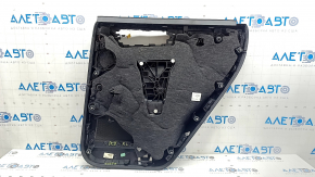 Ornamente ușă, spate stânga, Porsche Cayenne 19-23 Bose, imitație de piele neagră, fără perdea, cotieră, piele neagră, zgârieturi, ruptură