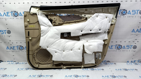 Panou ușă stânga față pentru Nissan Rogue 17-20, bej cu inserție din piele neagră, cotieră din piele bej, cu inserție din spumă cu memorie, uzat, curățabil chimic