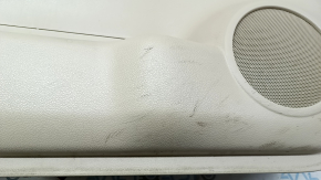 Panou ușă stânga față pentru Nissan Rogue 17-20, bej cu inserție din piele neagră, cotieră din piele bej, cu inserție din spumă cu memorie, uzat, curățabil chimic