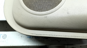 Panou ușă dreapta față pentru Nissan Rogue 17-20, bej cu inserție din piele neagră, cotieră din piele bej, cu strat protector, uzat, gata de curățat chimic