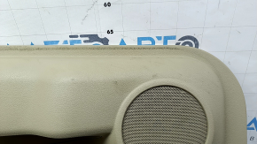 Panou ușă dreapta față pentru Nissan Rogue 17-20, bej cu inserție din piele neagră, cotieră din piele bej, cu strat protector, uzat, gata de curățat chimic