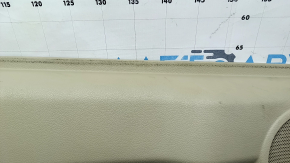 Panou ușă dreapta față pentru Nissan Rogue 17-20, bej cu inserție din piele neagră, cotieră din piele bej, cu strat protector, uzat, gata de curățat chimic
