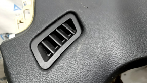 Торпедо передняя панель с AIRBAG Nissan Rogue 14-20 бежевая BOSE, с накладками и бардачком, треснуто крепление накладки, потерта, в клею