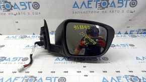 Зеркало боковое правое в сборе Nissan Rogue 17-20 15 пинов, подогрев, поворотник, камера, зеленое