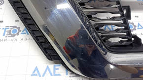 Решетка радиатора grill Nissan Rogue 17-18 под камеру, под радар, под квадратную эмблему, без эмблемы, сколы, царапины