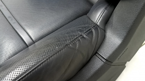 Водительское сиденье Porsche Cayenne 19-23 с airbag, электрическое, подогрев, вентиляция, кожа черная с перфорацией, Comfort, примято, царапины на спинке, под чистку
