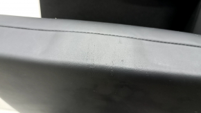 Спинка заднего ряда 2 ряд левая Porsche Cayenne 19-26 с airbag, кожа черная с перфорацией, Comfort, с салазками и черным ремнем безопасности, подогрев, примято, царапины