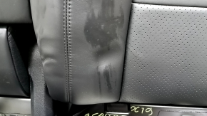 Спинка заднего ряда 2 ряд левая Porsche Cayenne 19-26 с airbag, кожа черная с перфорацией, Comfort, с салазками и черным ремнем безопасности, подогрев, примято, царапины