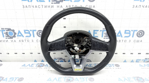 Руль голый Nissan Rogue 17-20 кожа черный, с подогревом, с кнопками, царапины