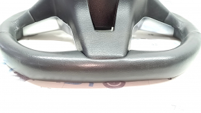 Руль голый Nissan Rogue 17-20 кожа черный, с подогревом, с кнопками, царапины